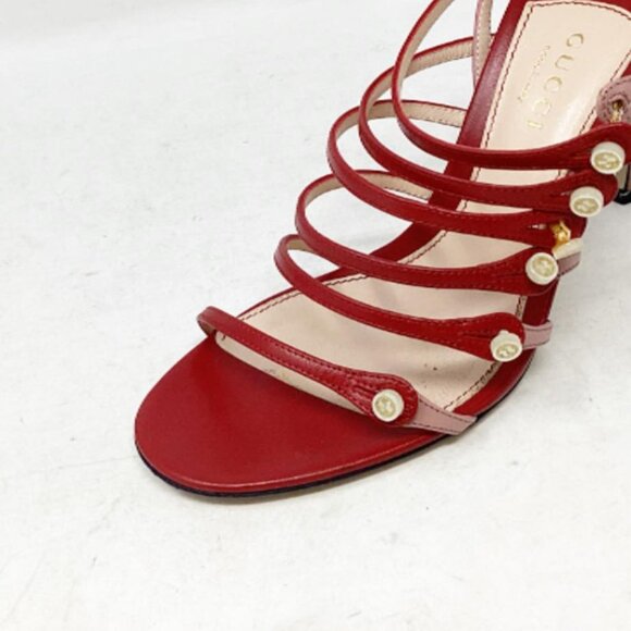 Gucci #6R3U1E Carmine Heels Size 38 - Picture 5 of 7